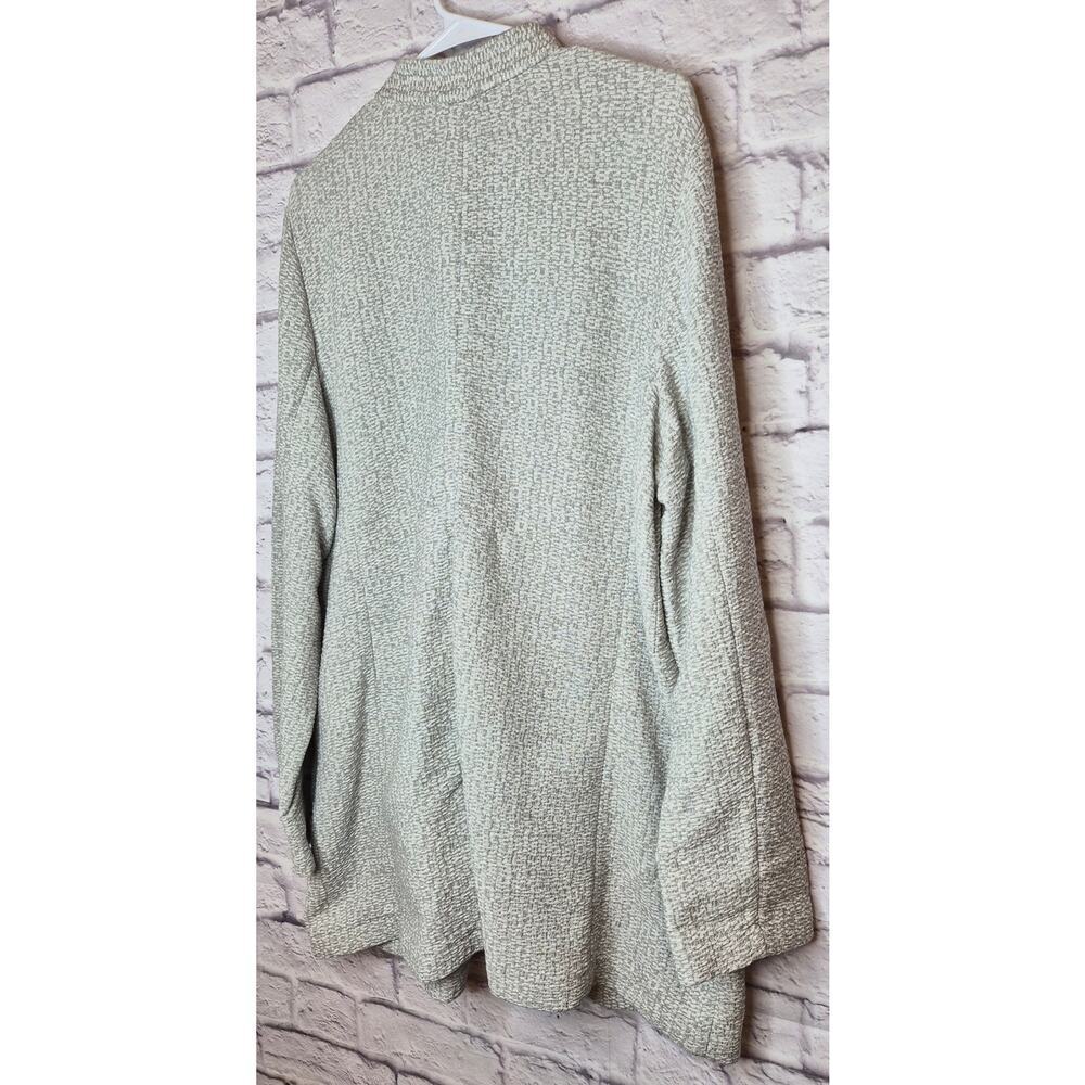 Eileen Fisher System Jacket Textural Cotton Tencel Stretch Gray White Size XL - Picture 5 of 9